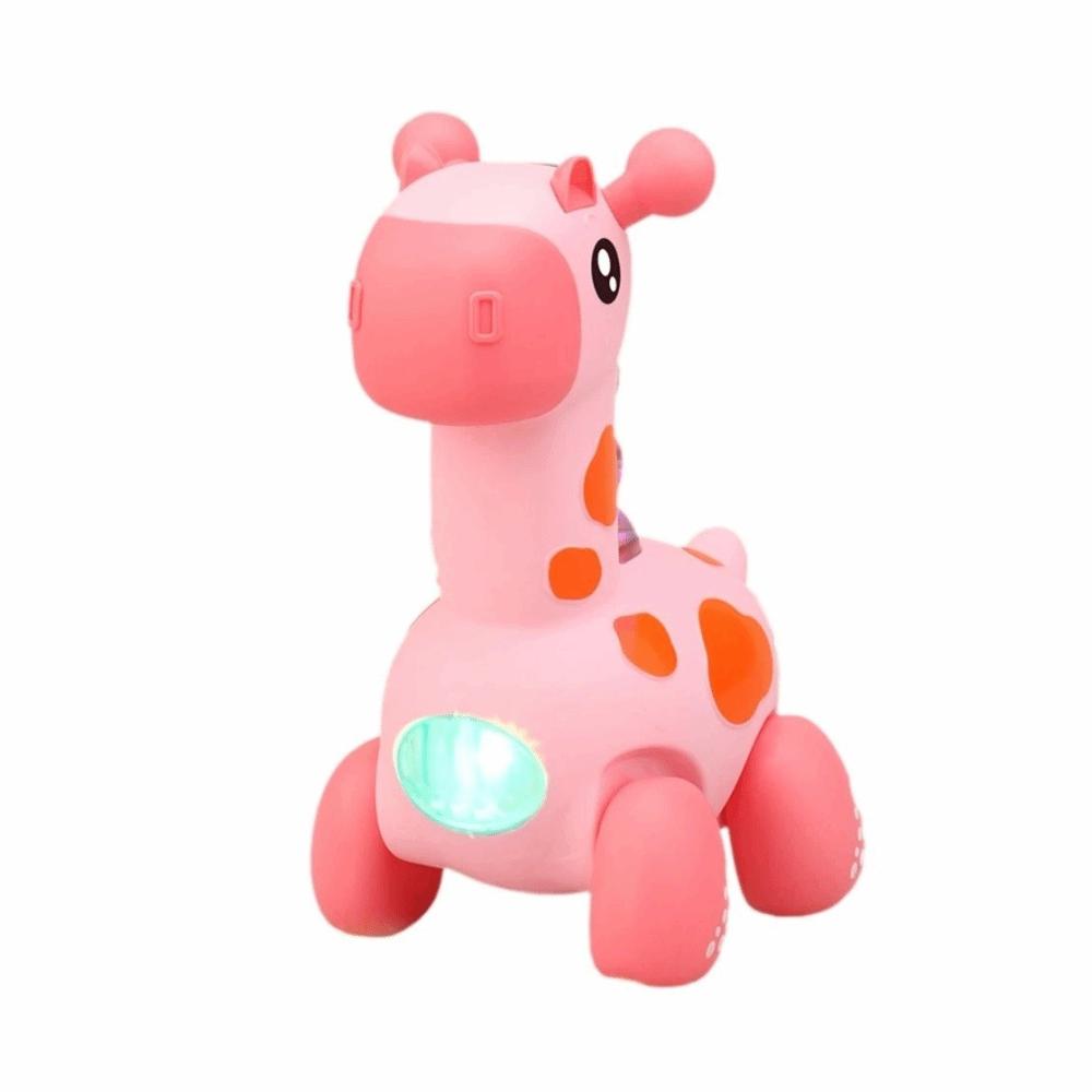 Crawling Toys Sound and Light Giraffe Toys with Leash Plastic Animals Toys Electric Cartoon Electric Doll Early Education
