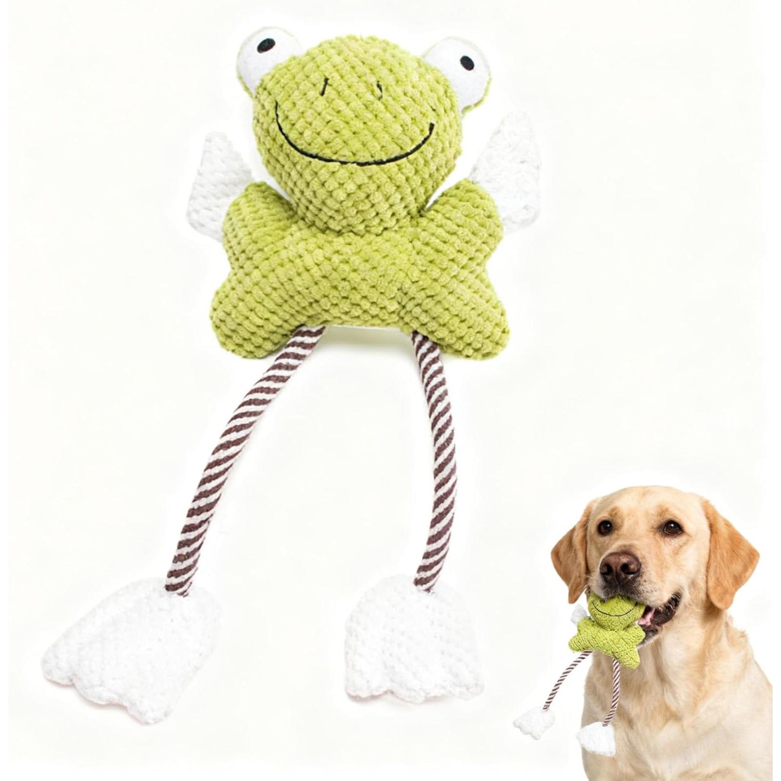

Plush Dog Toy With Rustling And Squeaking Sounds— And Chew,resistant ,shaped, An Interactive Teething Toy To Boredom. One Size