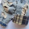Boys' American High Street Ripped Jeans Children's Trendy Casual Straight Leg Pants Loose Pants