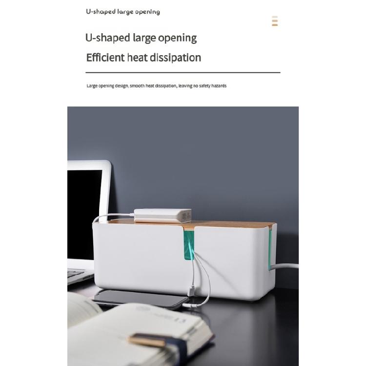 Moderne Natur-Akzent-Kordel-Organizer-Box Kunststoff-Elektronik-Aufbewahrungsbox Merkmal Großes Fachdesign