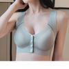 Plus Size Women's Front Button Without Trace Beauty Back Comfortable Breathable No Steel Ring Fixed Cup Bra