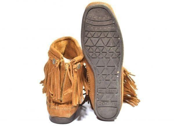 USA Minnetonka Hi-Top Stiefel mit Reißverschluss hinten [8/24.5-25.0/Damen/Braun](GEBRAUCHT)