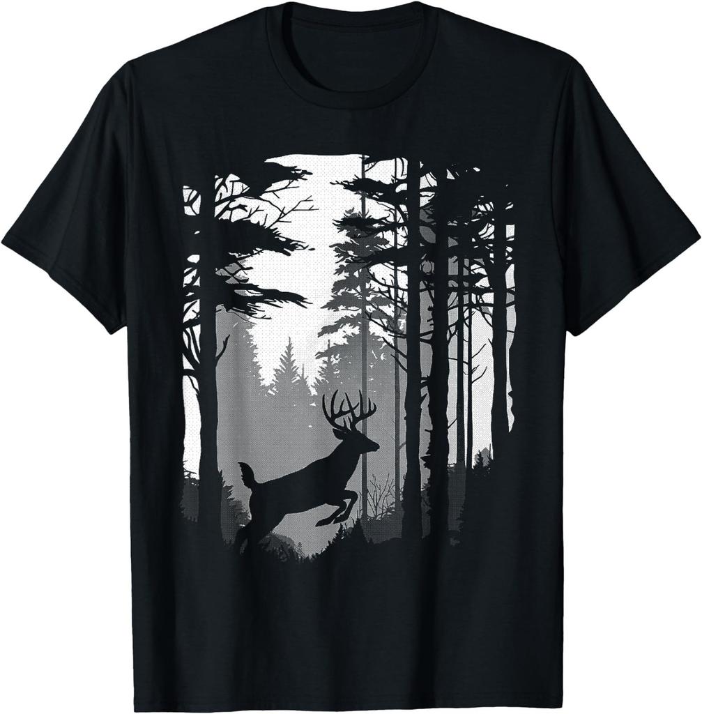 Whitetail Buck Running Through the Forest T-Shirt