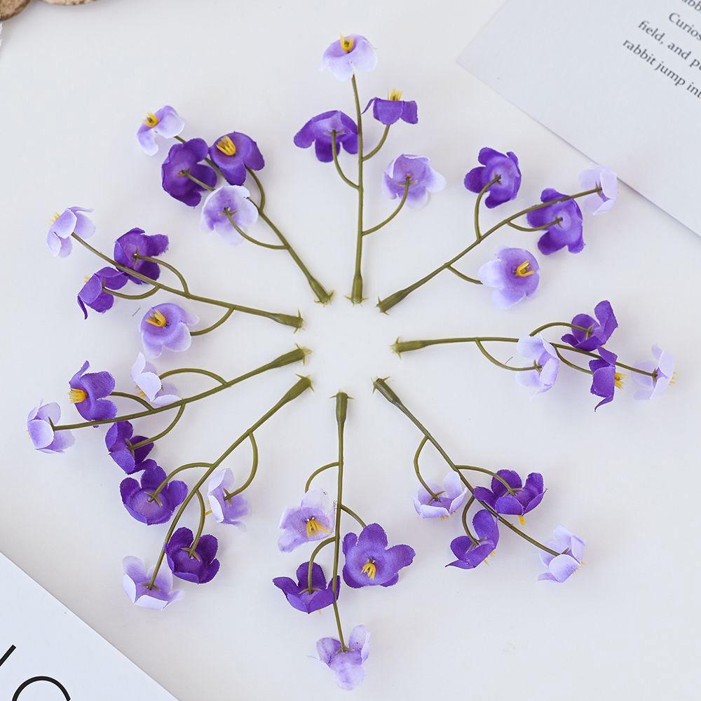 Cheap Silk Artificial Flower Campanula Hot Sale Festival Wedding Bridal Bouquet Diy Gift Box Home Outdoor Garden Arch Decoration