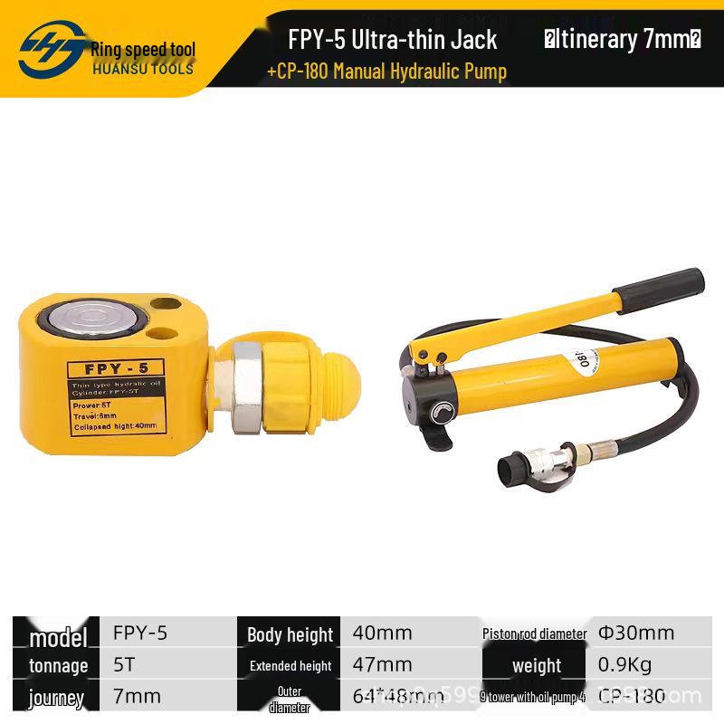 Ultra-Thin Electric & Manual Hydraulic Jack 10t-100t, Split Type (Lateral)
