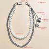 South Korea INS Harajuku Style Personalized Street Shot Jeans Pearl Chain with Butterfly Peach Heart Pendant Men's and Women's Same Waist Chain