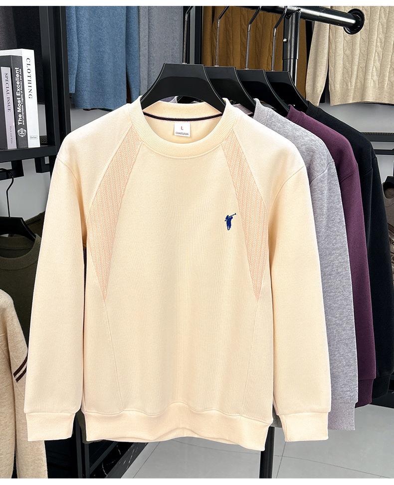 Men's Autumn 2025 Long-Staple Cotton Drop Shoulder Hoodie - Trendy Loose Fit, Long Sleeve