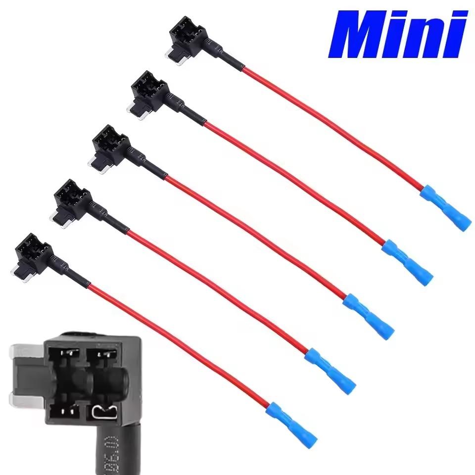 20/5pcs Car Fuse Holder Add-a-circuit MINI SMALL MEDIUM TAP Adapter Micro Mini Standard Blade Car Fuse with Holder Adapter 32V Fuse Holders1