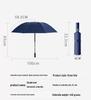 Fully Automatic Windproof Three-Fold Umbrella with Reinforced Structure and Black Sun Protection Coating, Customizable Logo Available.