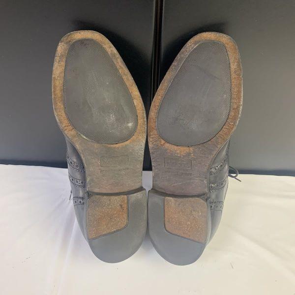 Rockport Italy Wingtip Business Shoes Black 8 EEE 26.0(USED)