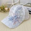 Breathable Summer Thin Lace Baseball Cap Women's Embroidered Flower Mesh Sunshade Hat Korean Style Fashionable Outdoor Cap