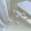 5Pcs Bows Heart Diamond Nail Art Charm 3D Alloy Bow Heart Nail Decoration Diy  Nail Accessories