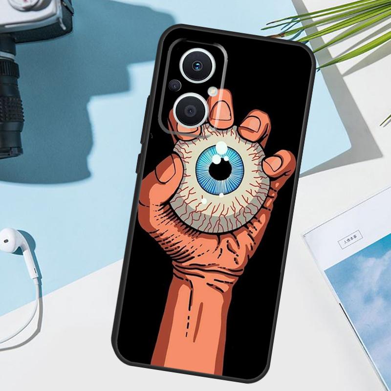 Hands with Eyes Cover For OPPO Reno 13 F 10 11 12 14 Pro 11F 12F 14F 7 8 Lite OPPO Find X9 X8 X5 X6 Pro Case