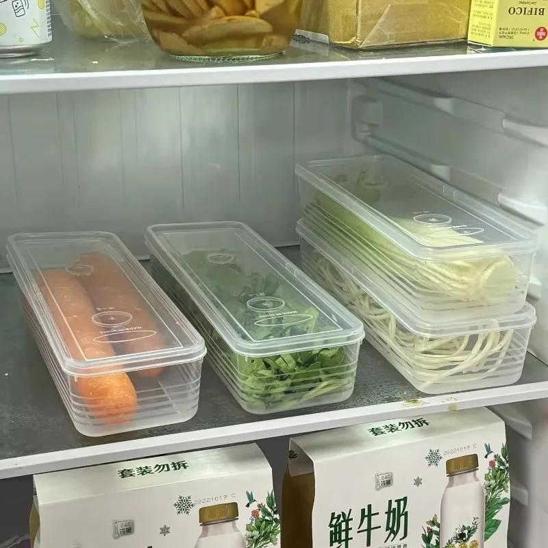 Refrigerator Fresh-keeping Organizer Boxes Vegetable Fruit Fresh-keeping Food Preservation Boxes Transparent Sealed Storage Box