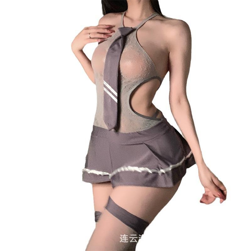 Sexy Sexy Schoolgirl Suit Student JK Uniform Seduction Stockings Jumper Dress Stockings Set A85