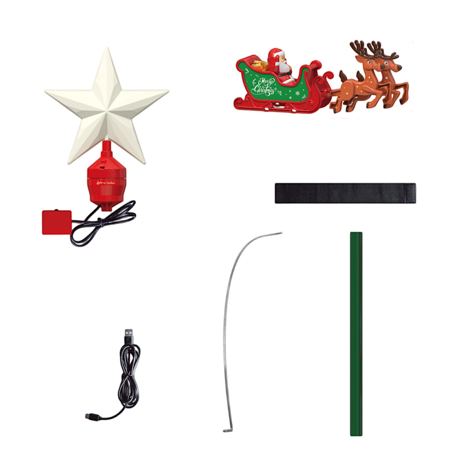 

Верхушка для рождественской елки Вращающаяся звезда Анимированное Забавное Рождественское украшение с музыкантами Для домашнего декора в помещении, для украшения класса, для вечеринки One Size