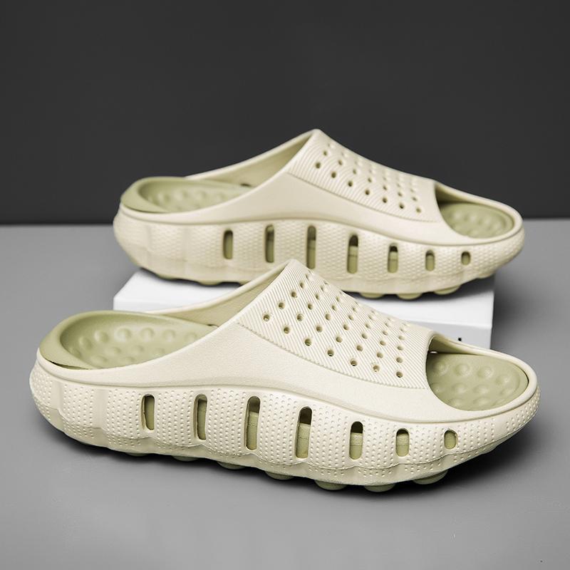 Nuove Pantofole da Uomo Estive Morbide con Suola Spessa, Sandali Traspiranti Antiscivolo per Bagno, Sandali Leggeri da Spiaggia