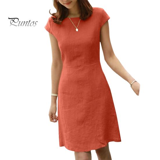 

Женское летнее платье с круглым вырезом и коротким рукавом, однотонное, V-образное, с молнией сзади, трапециевидной формы, облегающее, длиной выше колена, ежедневное мини-платье для поездок на работу 3XL