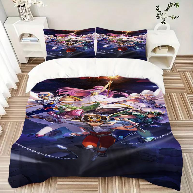 3Pcs Fantasy Heroes Unite Bedding Set Soft Fabric Duvet Cover Pillowcases Home Christmas Xmas Halloween Gift 1 Duvet Cover 2 Pillowcase L1270
