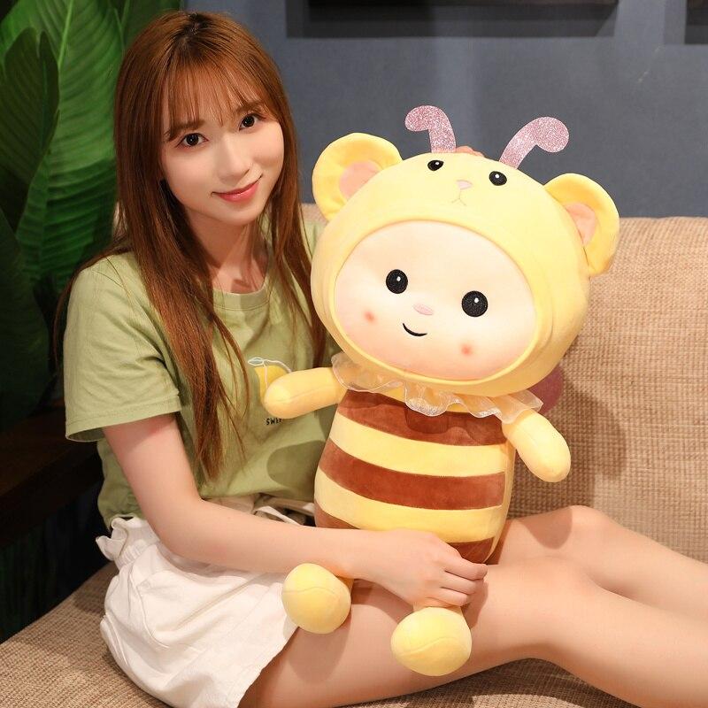 Lovely Honeybee Plush Toys Super Cute Bee Pillow Stuffed Soft Animal Dolls Kawaii Toy for Kids Children Birthday