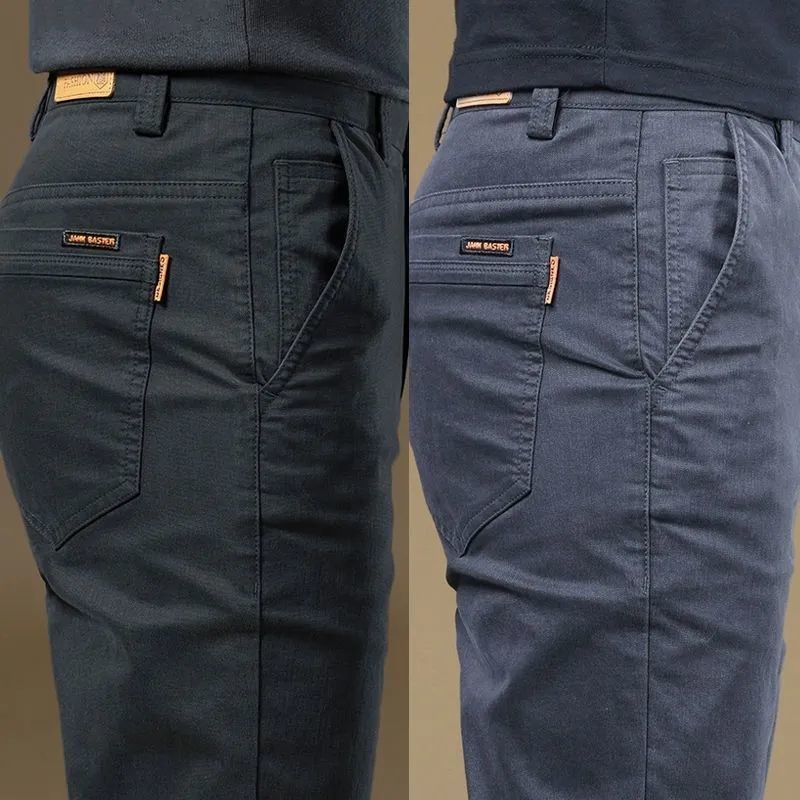 Sommer Dünne Baumwolle Herren Freizeit Hose Trendig Vielseitig Elastisch Leichte Business Hose Arbeit Formell Schlank Gerade Hose