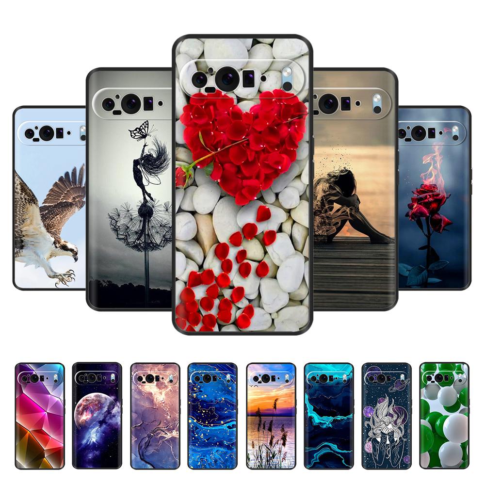 Para Google Pixel 10 Pro 10Pro XL Funda Dulce Amor Flor Suave Silicona TPU Cubierta para Google Pixel10 Pro XL Resistente a Golpes Carcasa Funda