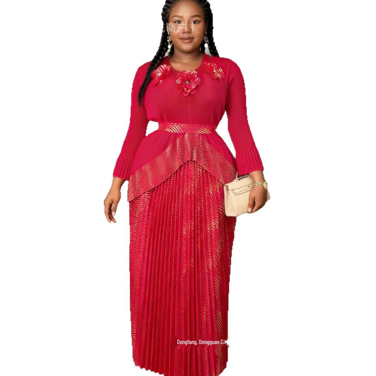 

Платье Miyake с плиссировкой, на шнуровке, однотонное One Size Fits 80-200 Jin багровый