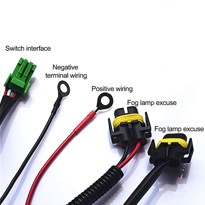 12V Car Fog Light Wires Harness Socket Switch Indicator Kit for Honda Nissan Suzuki Acura Infiniti Ford Lincoln Accessories