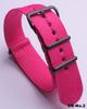 Black Nylon & Canvas Watch Strap with Vacuum-Plated Buckle
