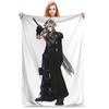 Flannel Throw Blanket Cloud Strife Final Fantasy 7 Games FF7 Warm Plush Blankets Soft Bedding for Living room Home Travel Sofa