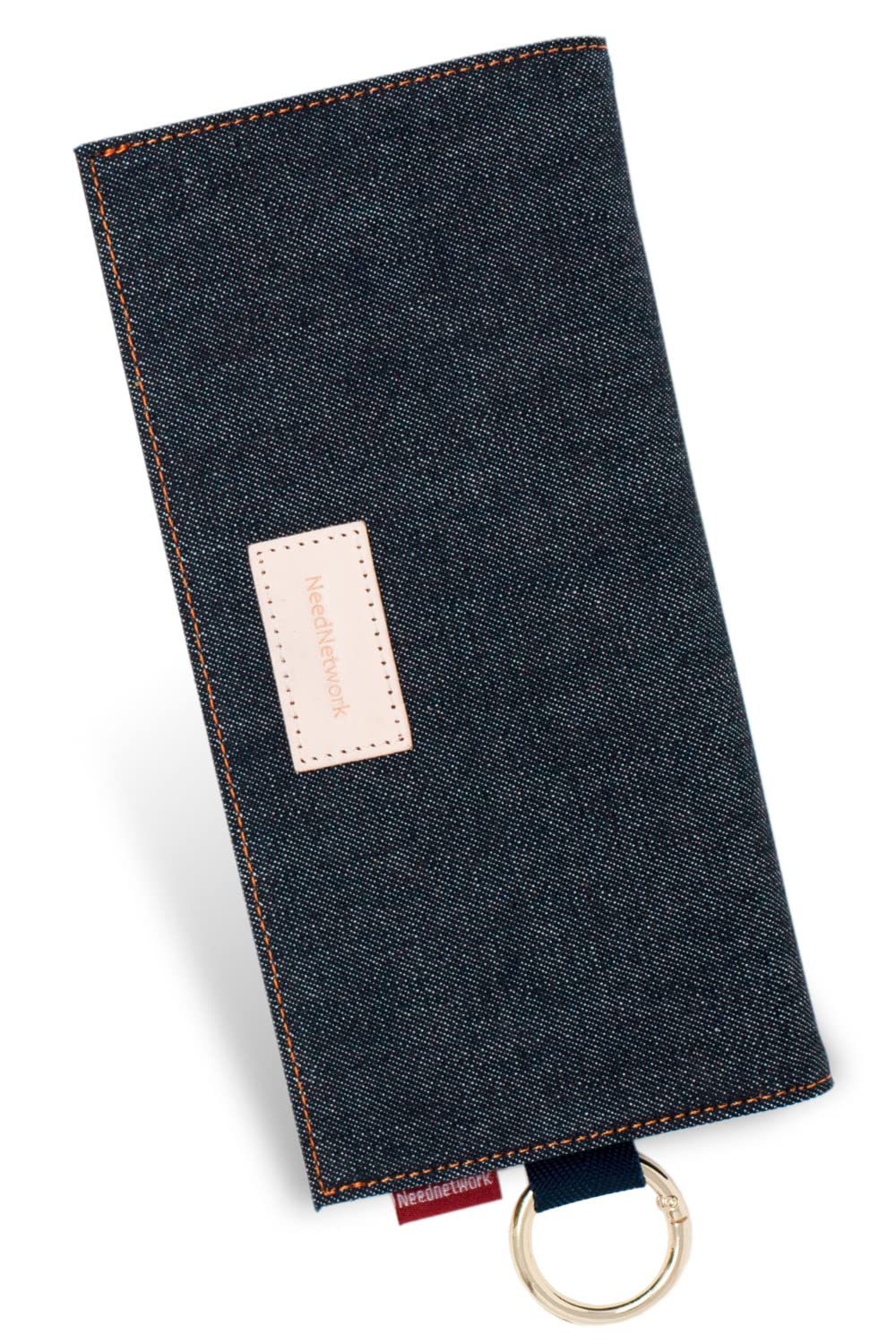 

Japan s proud denim long wallet with coin purse, large capacity, bifold, simple, plain, slim design, and card slots