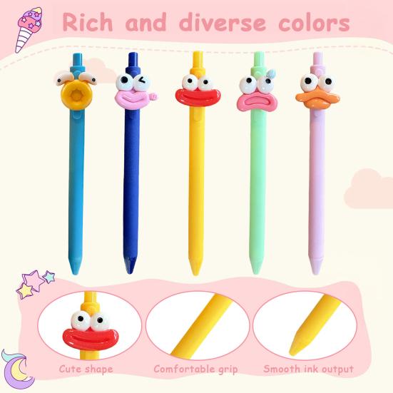 Large Mouth Ballpoint Pens Cartoon Gel Pen Cute Students Stationery Pen Fun Writing Tools for School Office And Gift Giving