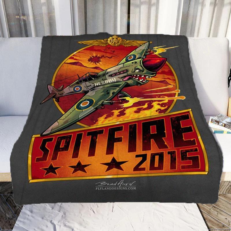 Print Spitfire Kobereček na hodit Jógová podložka Ložnice Obývací pokoj Koupelna Dekorativní podlahová rohož Bytový textil Dárek k narozeninám