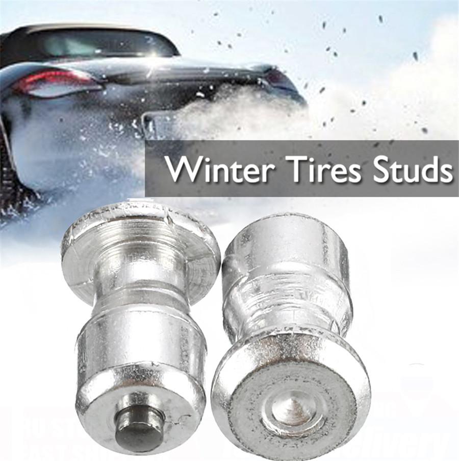 

100Pcs Winter Wheel Lugs Car Motorcycle ATV Tires Studs Screw Snow Spikes Silver