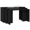 VidaXL Nesting Tables 3 Pcs Black Engineered Wood, Nesting Side Table, Stackable Table, Sofa Table, Table 858534