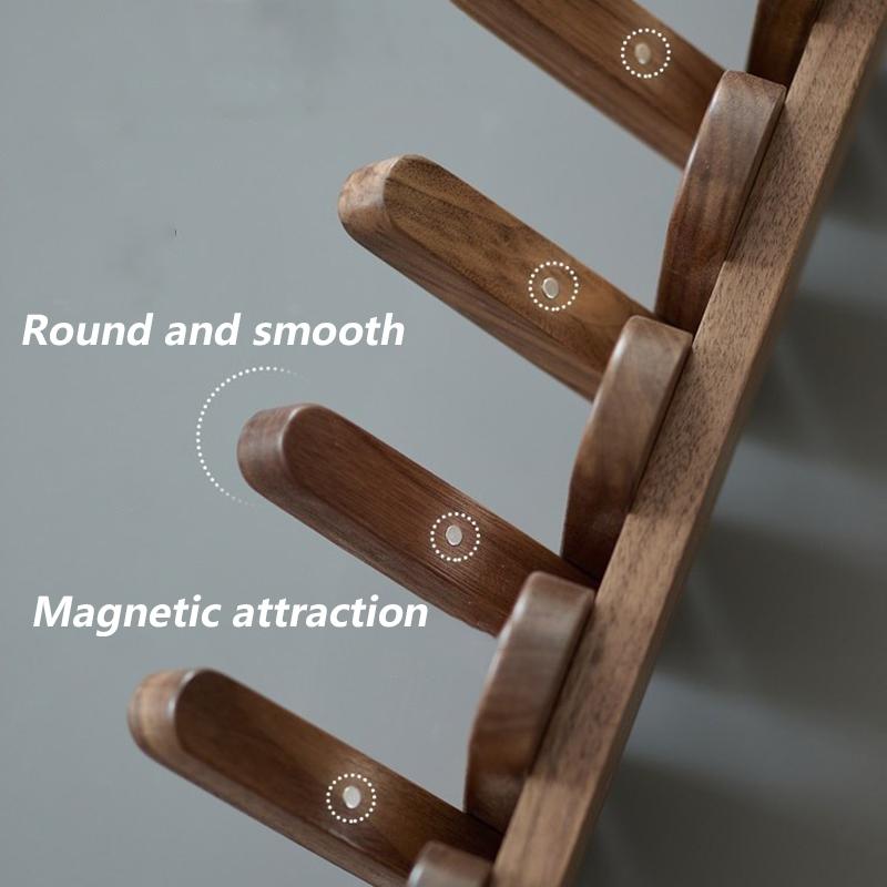 Wall Hanger Coat Rack Solid Wood Portable Organizer Hatstand Minimalist Interior Furniture Coat Rack Entrance Hall Design Racks