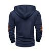 Autumn and Winter Men's Solid Color Jacquard Hooded Sweatshirt Loose Sports Casual Top Jacket