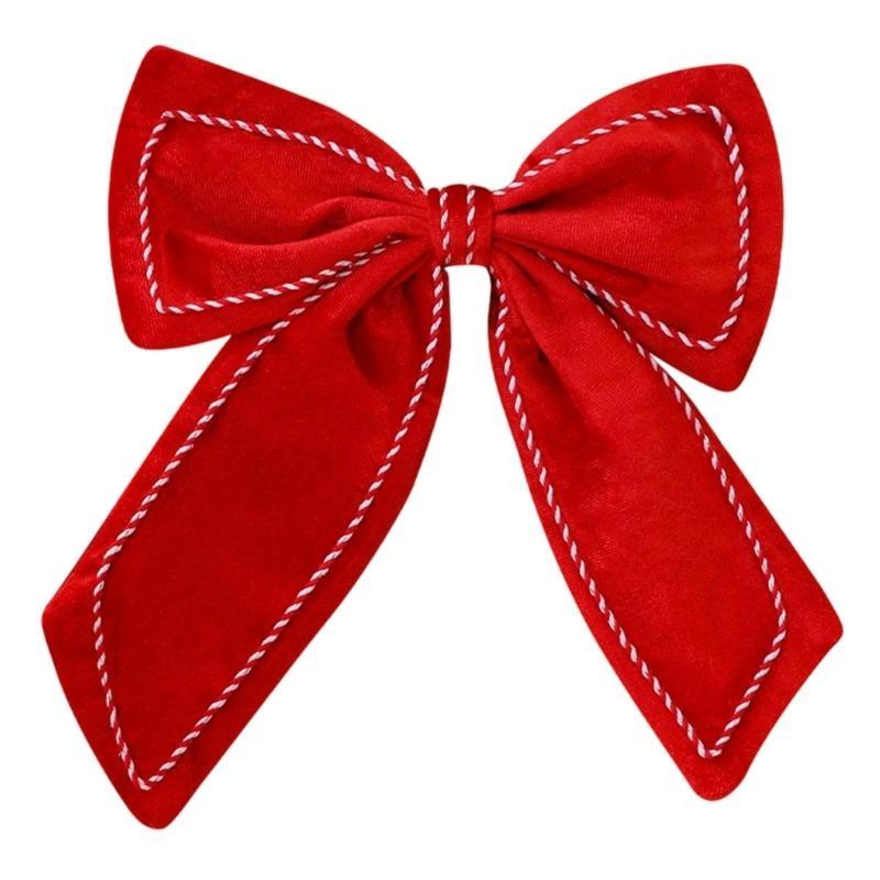 Velvets Christmas Bowknot Ornament For Holiday Tree Decorations And Festival Home Parties