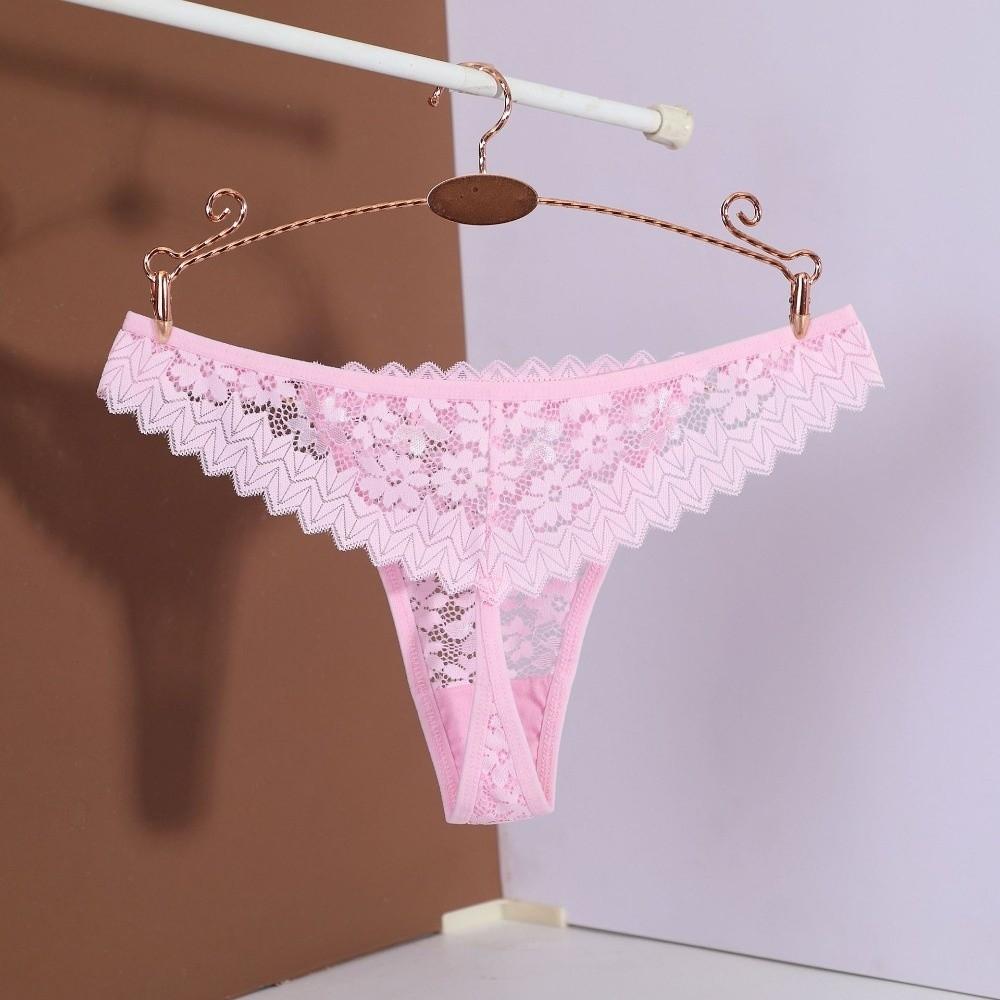 Low Waist Lace Seamless Panties Floral Mesh Lace Briefs Colorful Flower Underwear for Women Daily