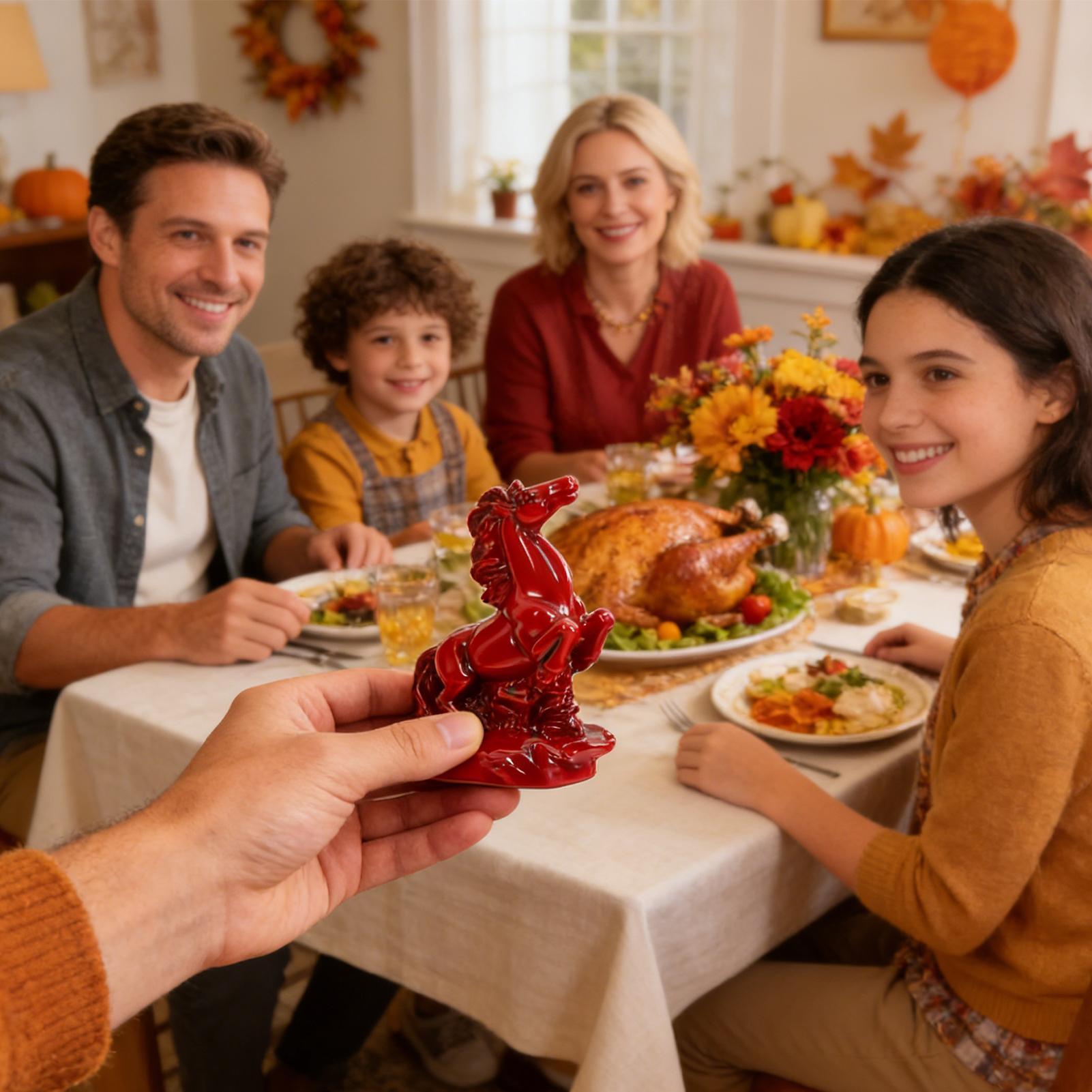 

Horse Sculpture Red Resin Chinese New Year Cultural Ornament Horse Home Decor For Adults Men Women Family Friends Holiday Indoor China Mainland