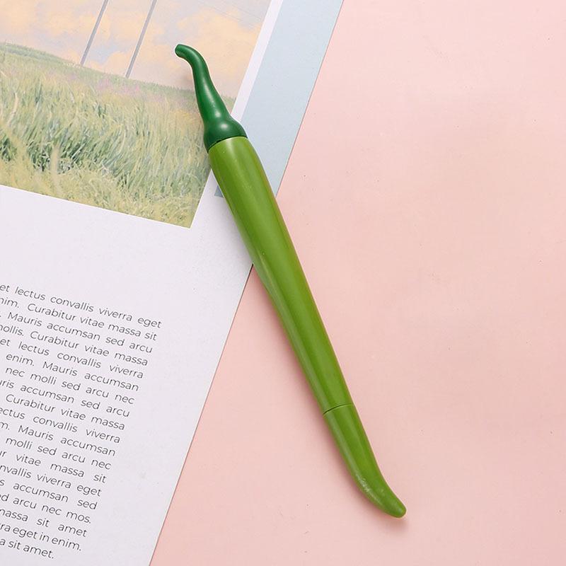 Creative Cartoon Chili Pepper Pen - Cute Fruit & Vegetable Design, Fun Novelty Stationery, Small Plastic Pen
