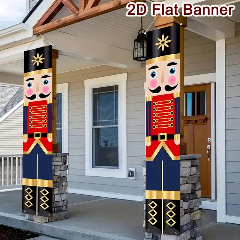 Nutcracker Soldier Door Banner Decor 2025 Christmas Decorations for Home Xmas Hanging Ornaments Navidad Noel Gifts New Year 2026
