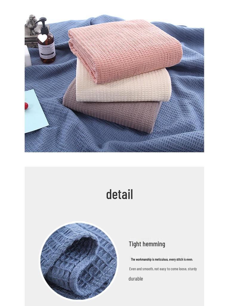 G5Z Pure Cotton Waffle Weave Blanket – Comfortable & Breathable Honeycomb Design for Sofa or Office Use.