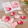 Neue rosa Blume Haarspange für Babys - Pony/Stirn BB-Clip für Kinder