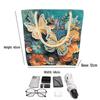 Trendy Gold Silk Jacquard Butterfly Canvas Shoulder Bag