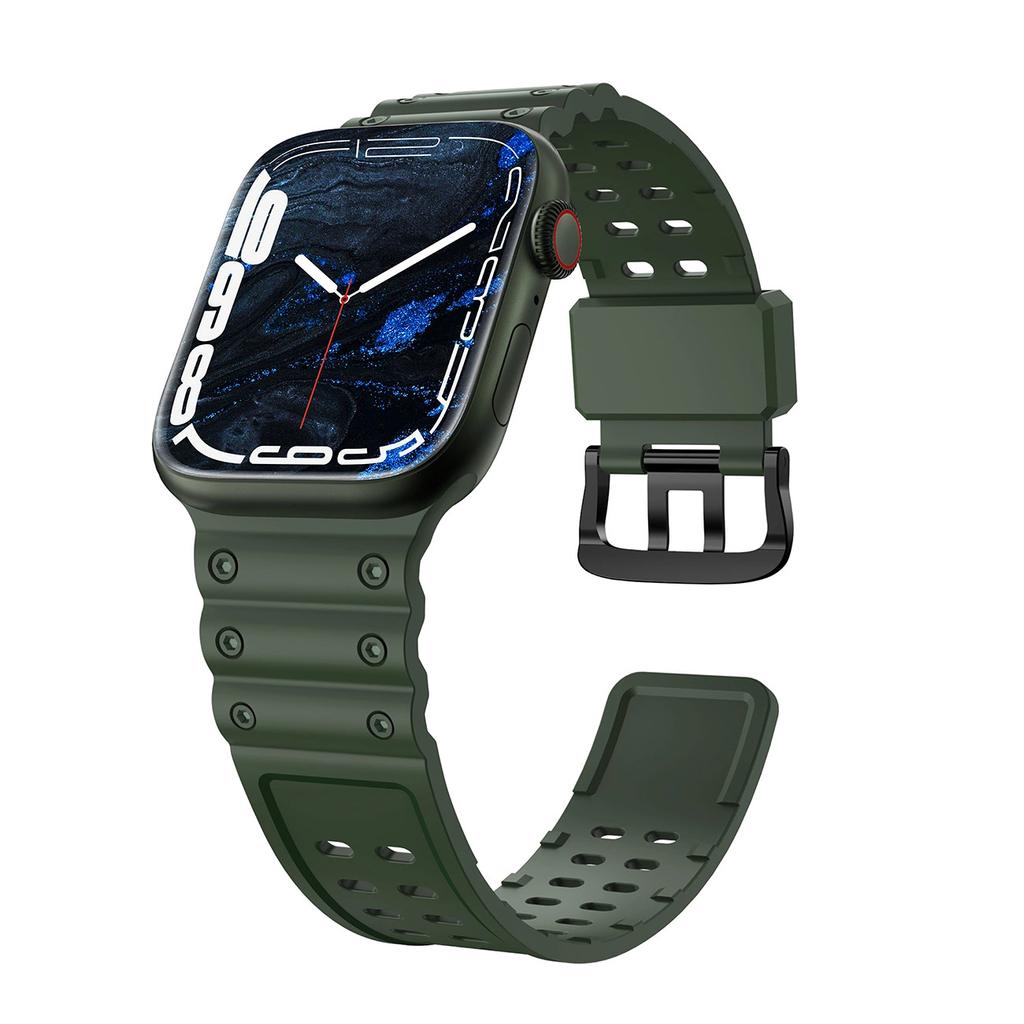 Strap Triple Protection Apple Watch Se Strap, 8, 7, 6, 5, 4, 3, 2, 1 (41, 40, 38 Mm) Band Bracelet Green