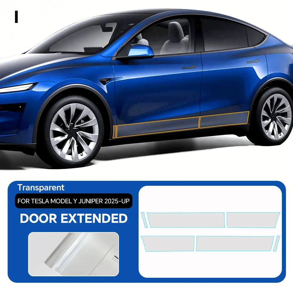 For Tesla Model Y Juniper Model Y 2025 2026 PPF Car Door Threshold Front Bumper Door Extended Film TPU Paint Protection Clear