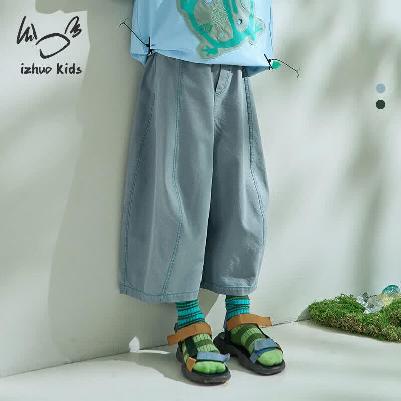 Kids Three-Eyed Rabbit Wide-Leg Cropped Pants 160 cm