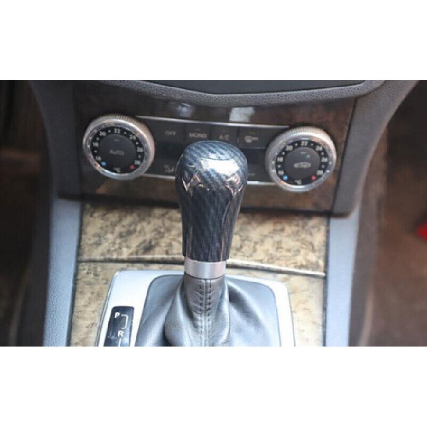 For Mercedes-Benz GLK Central Console Carbon Fiber Gear Shift Knob Cover 09-2015