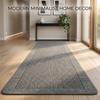 Faux Linen Kitchen Runner Rug Rubber Backing Absorbent Non Slip Floor Mat for Hallway Bathroom Laundry Room Machine Washable